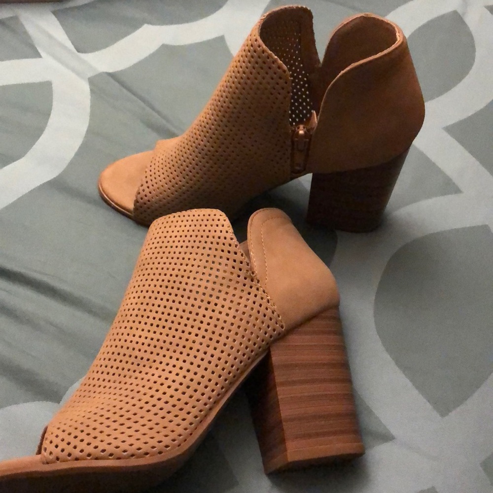 Open toe booties